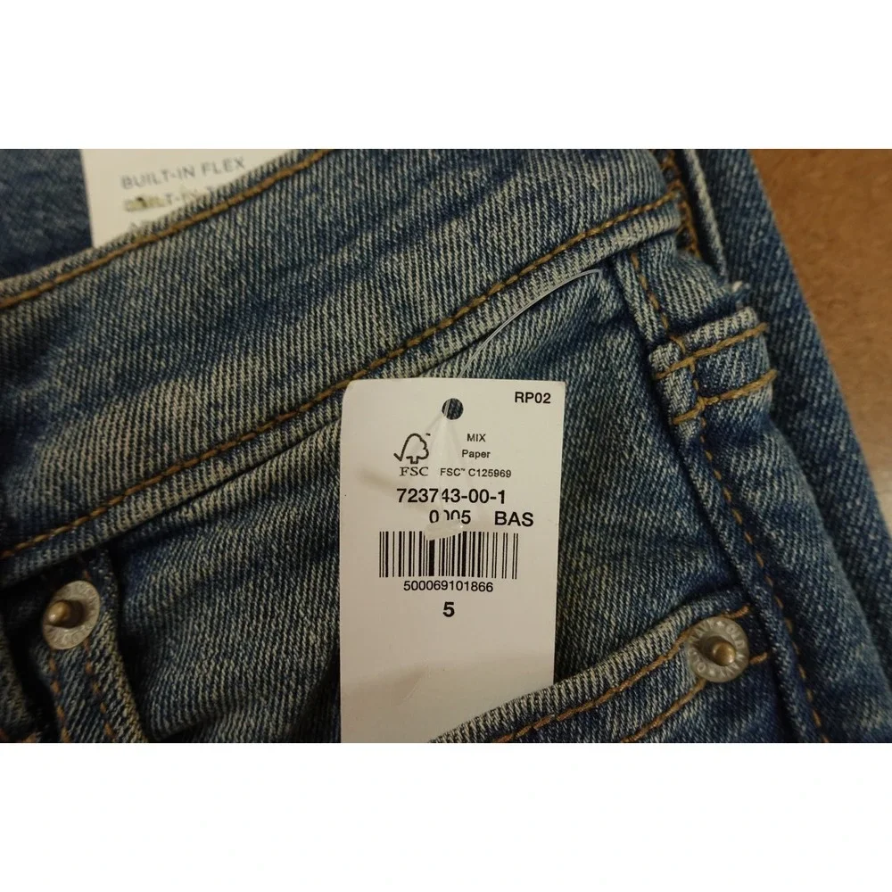 Old Navy Boys Size 5 Medium Wash Denim Built-In Flex Skinny Jeans NWT